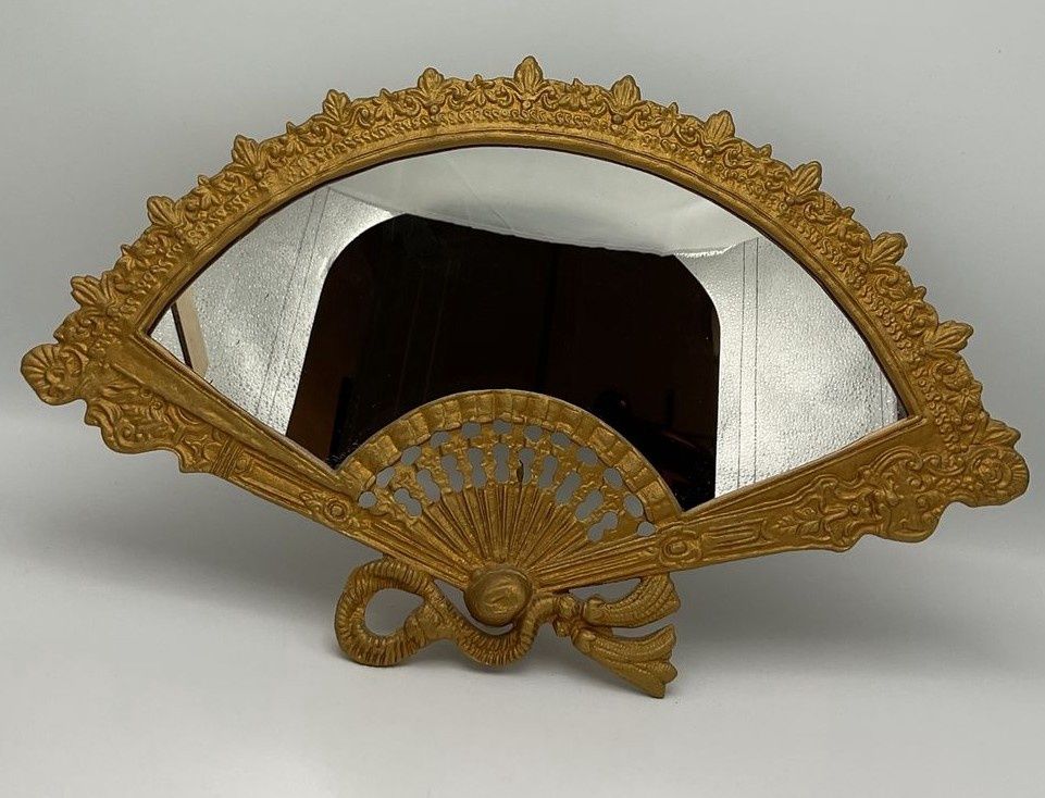 Gilt Fan Antique Vanity Mirror