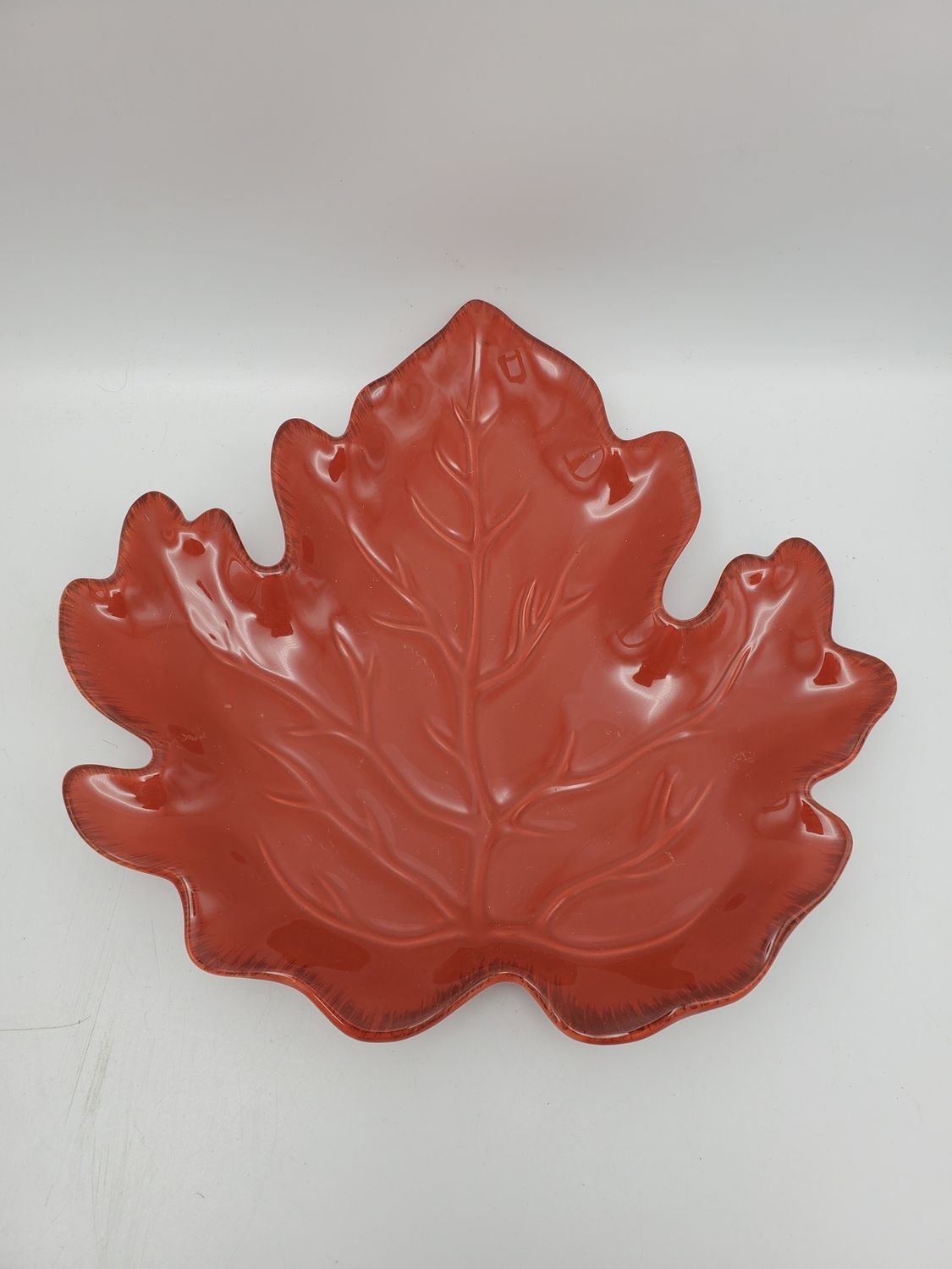 Harry &amp; David Red Maple Leaf Dish