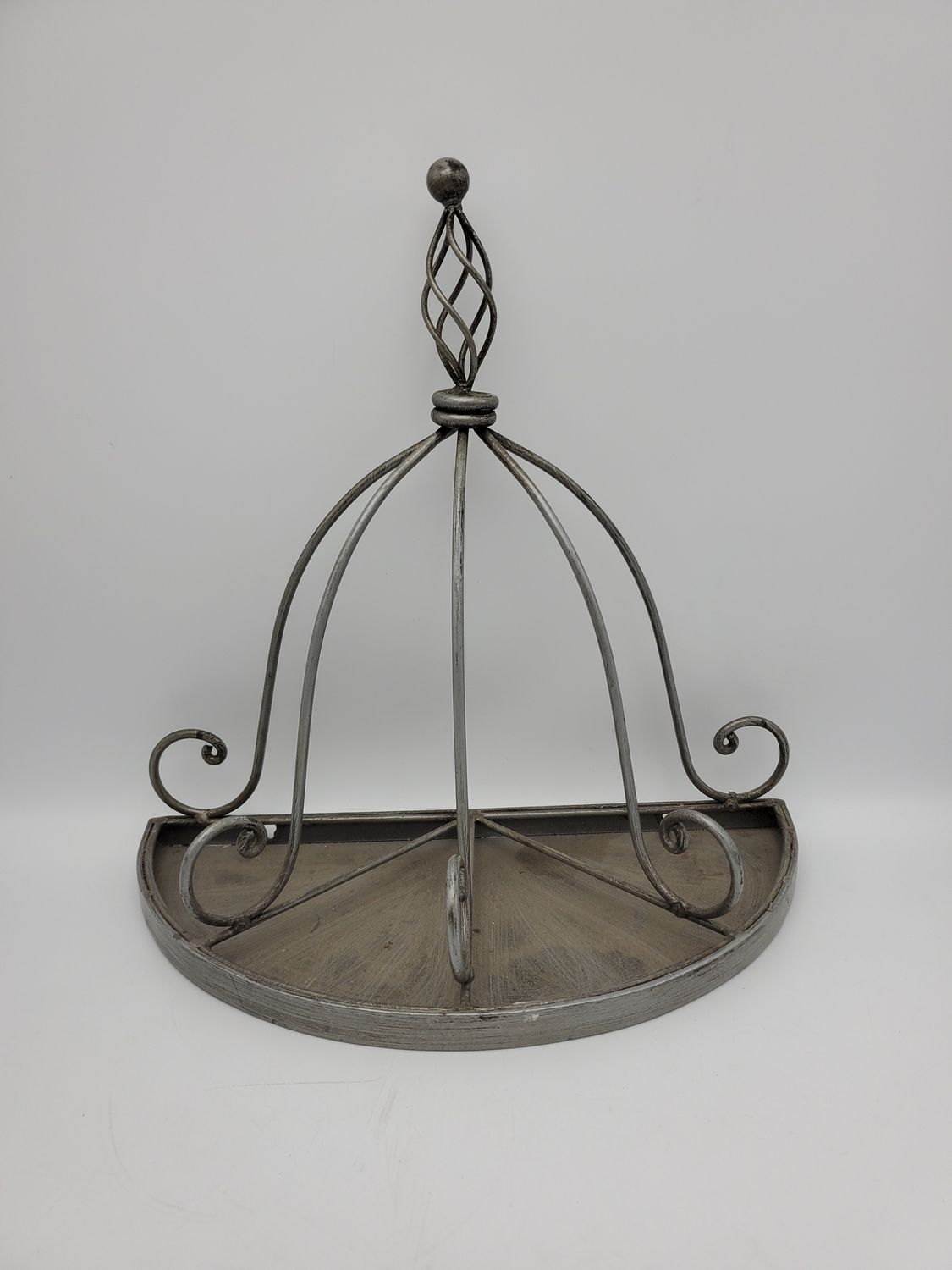 Scrollwork Iron Half-Round Wall Shelf