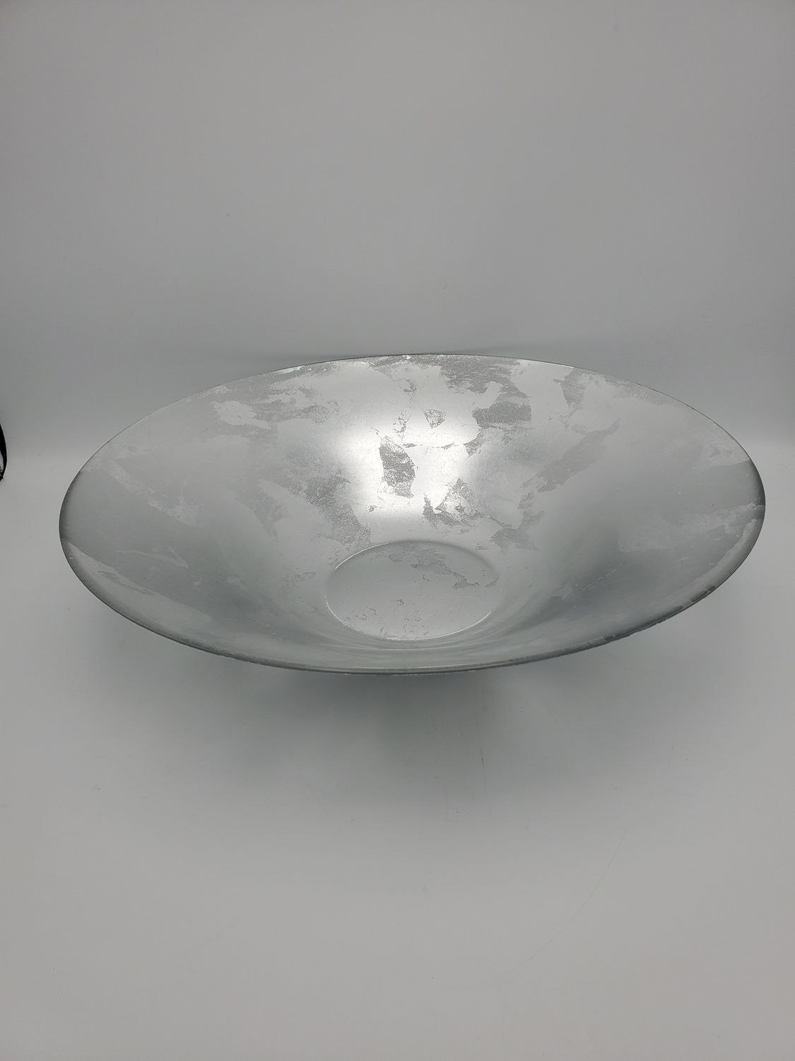 Silver Painted Glass Bowl