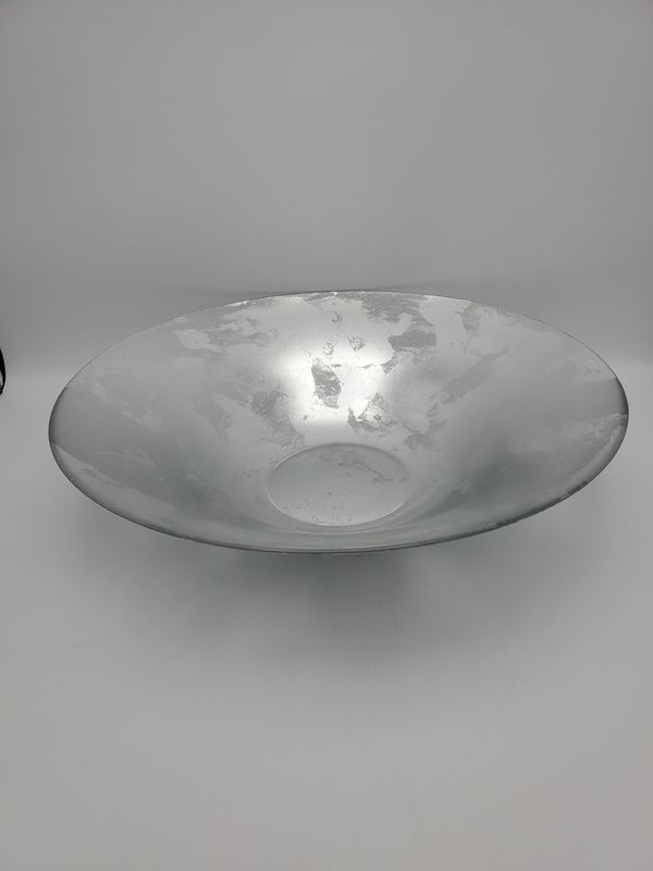 Silver Painted Glass Bowl
