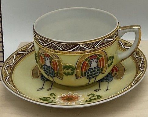 Turkey teacups, 6 cups/8 plates