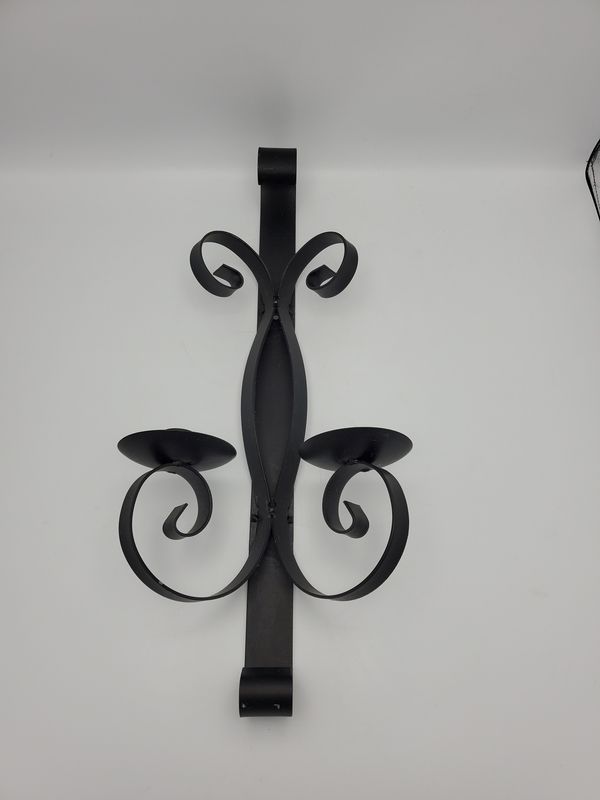 Wrought Iron Double Candle Holder