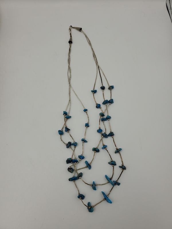 Nat. Am. Turquoise 3 Strand Necklace
