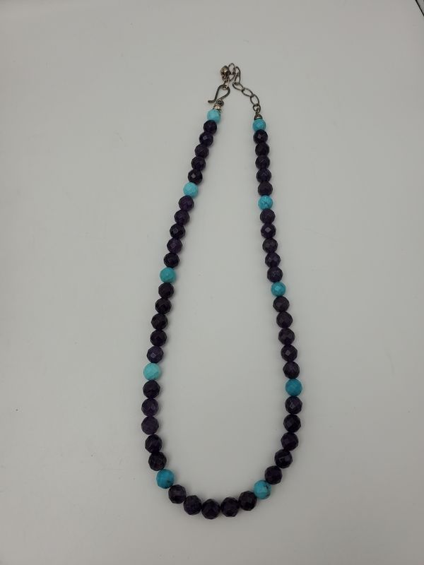 Amethyst &amp; Turquoise Beaded Necklace