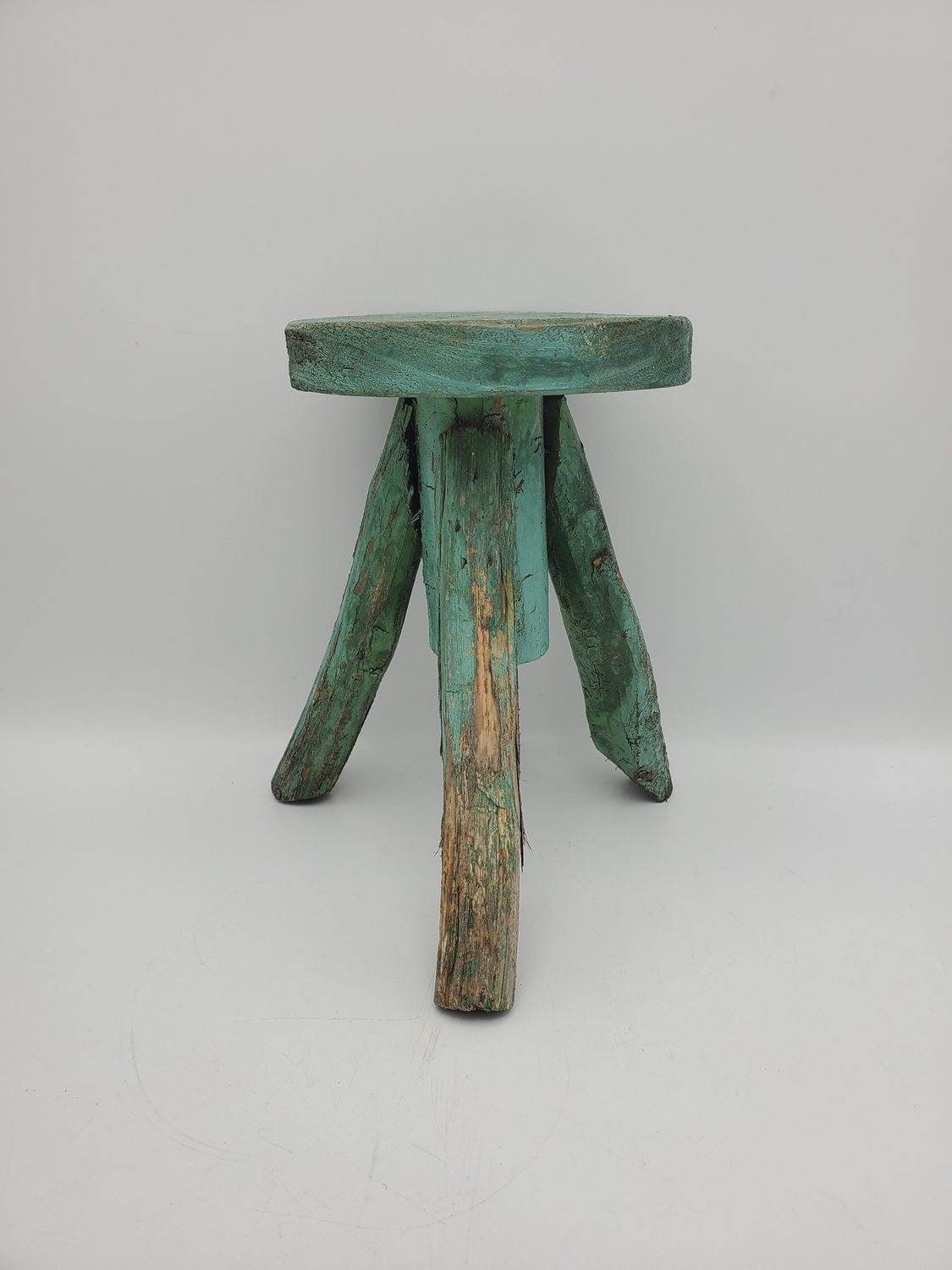 3-Legged Teal Stool
