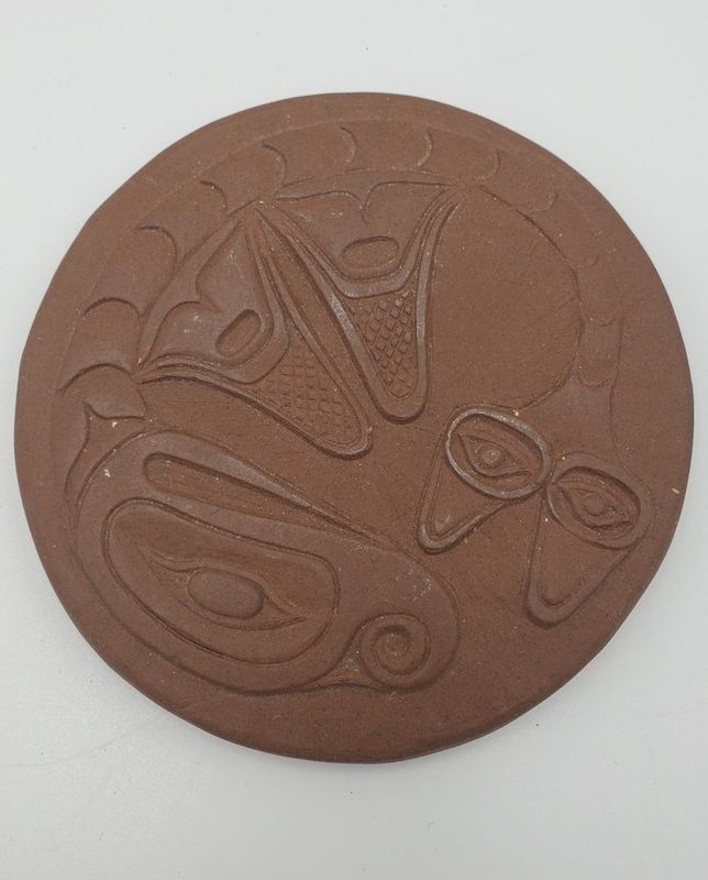 Dragon Native American Vintage Terracotta Coaster