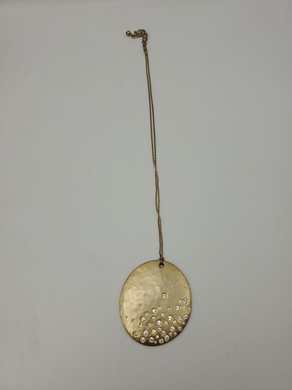 CZ Speckled Gold Necklace