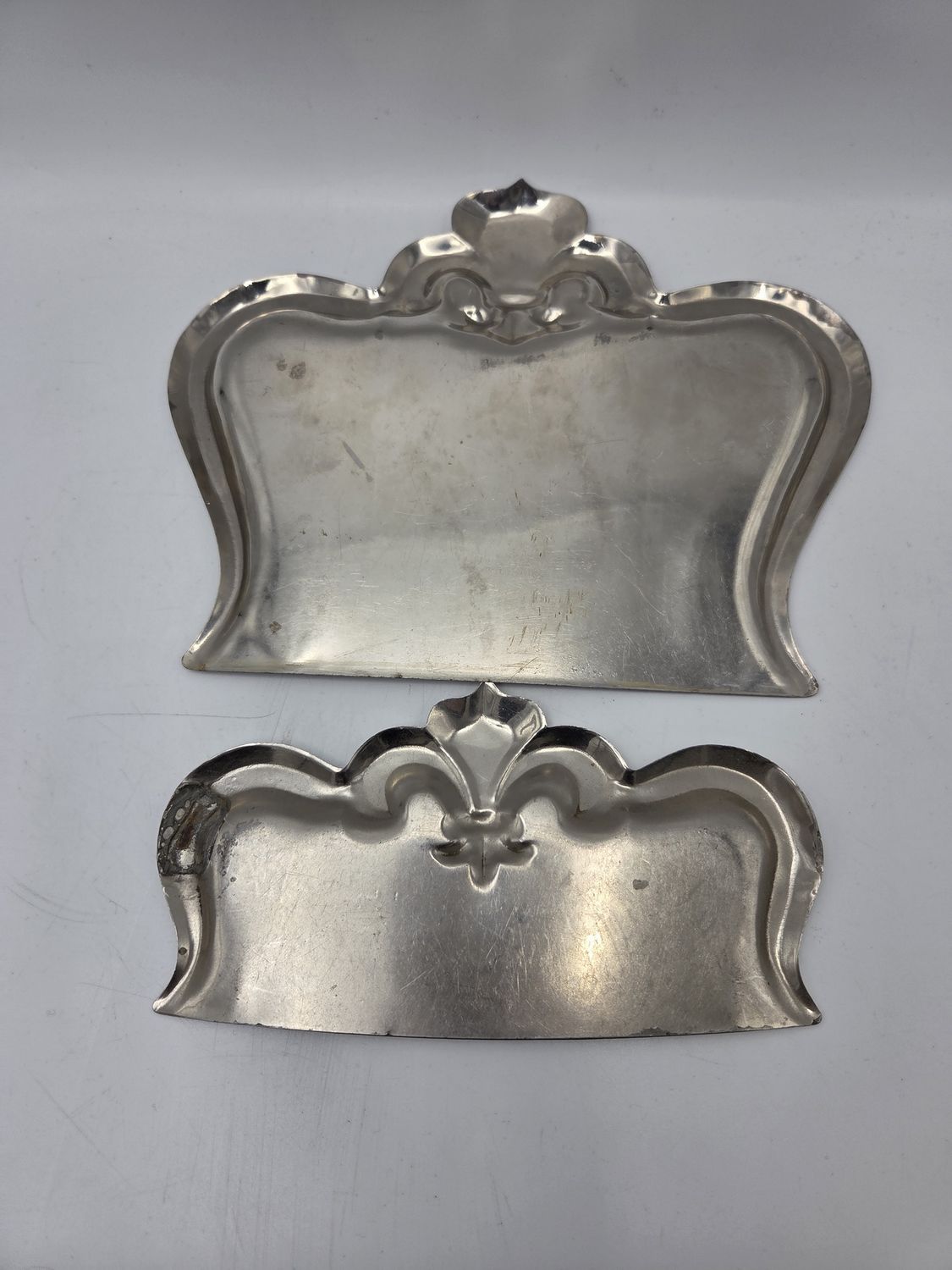 Pair of Vint. SilvPlate Crumb Catchers