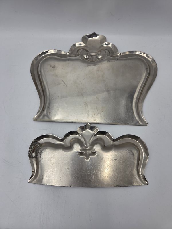 Pair of Vint. SilvPlate Crumb Catchers