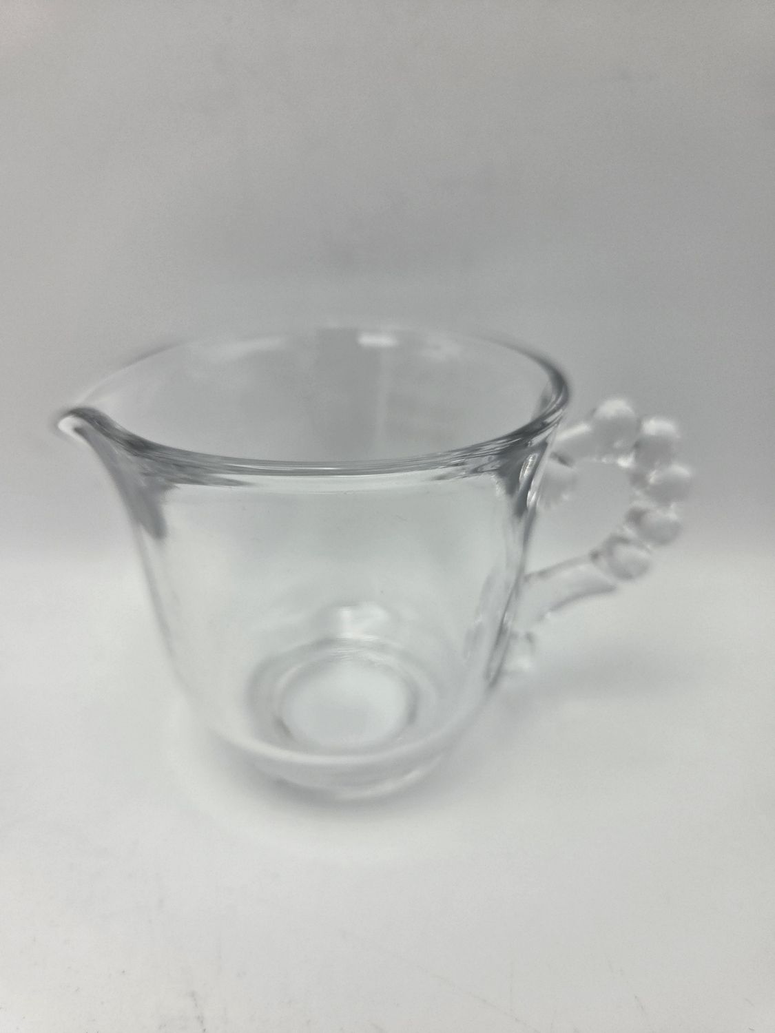 Bubble Handle Clear Vint. Creamer