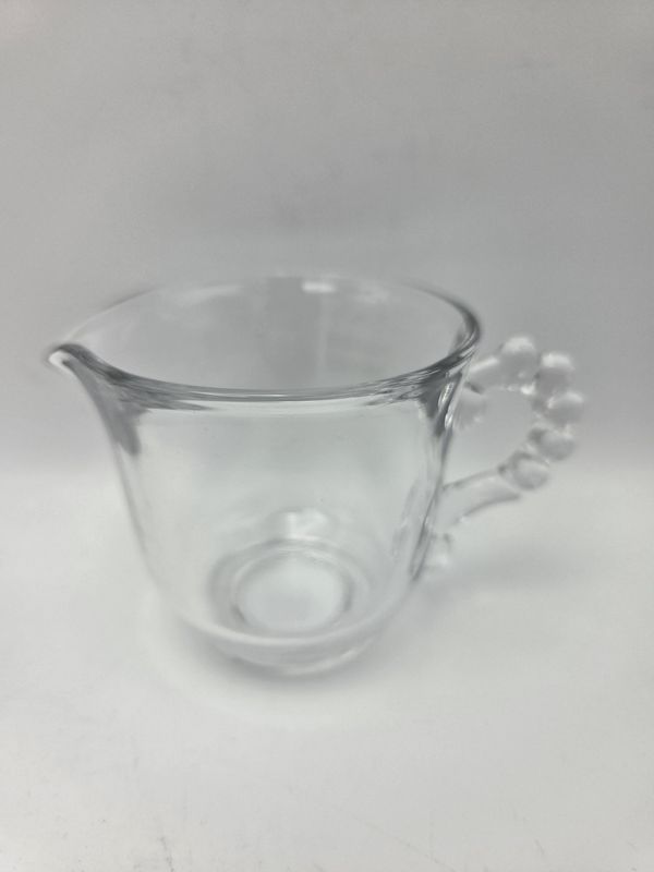 Bubble Handle Clear Vint. Creamer