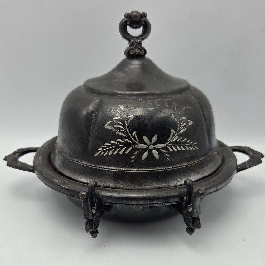 Antique Forbes Silver Butter Dish