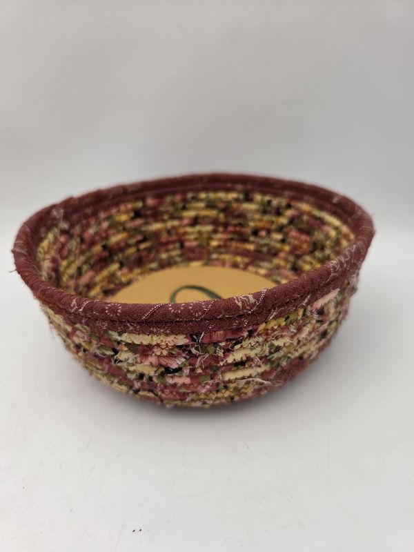 Quilted Fabric Coil Basket “O”