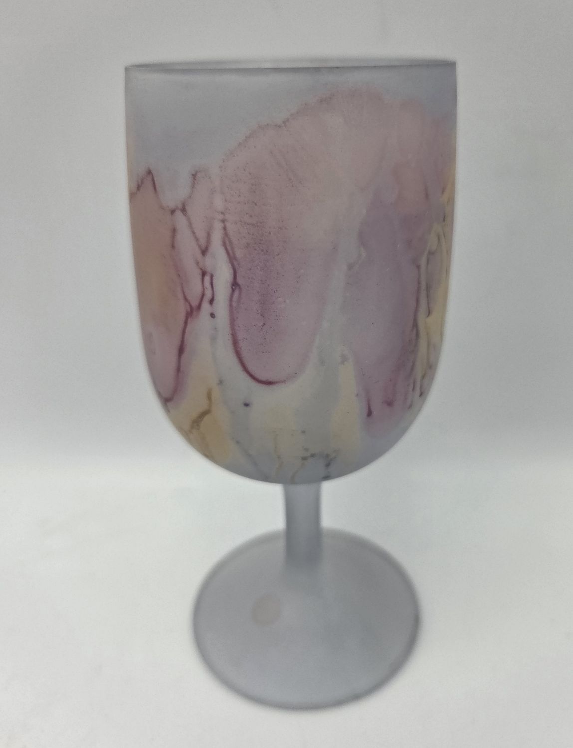 Tie Dye Stem Glass Cup
