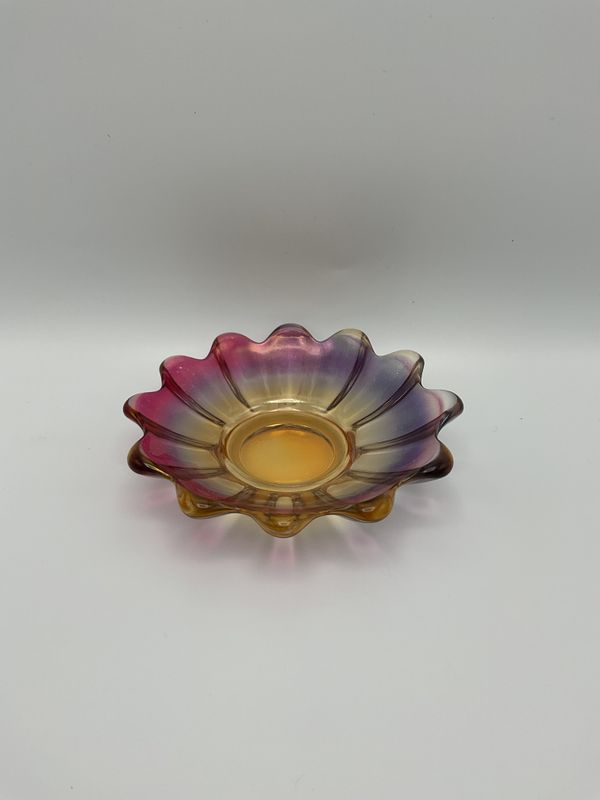 Flower Vintage Fenton-Style Tealight Candleholder
