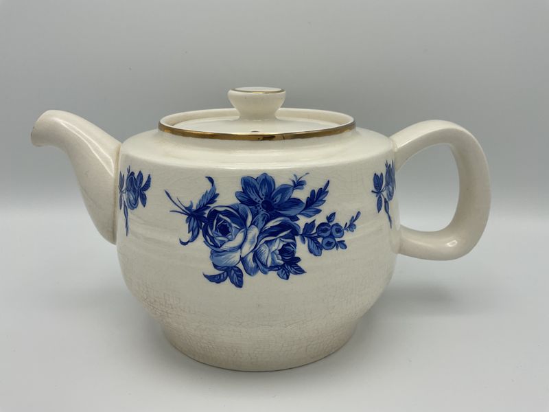 Arthur Wood Blue Transferware Teapot