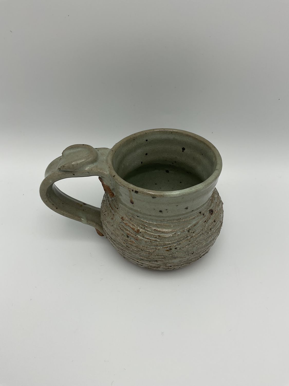 Kelly McCarty Celadon Glaze Grey Mug
