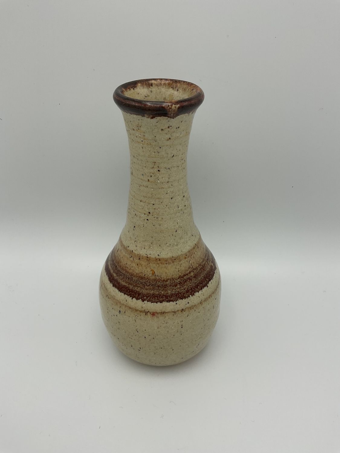 Brown Hand-Thrown Banding Vase