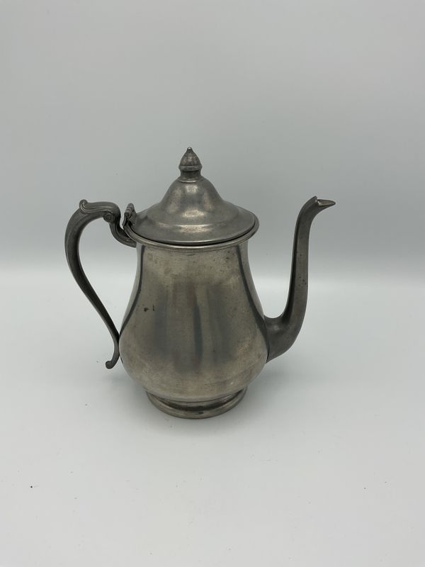 Genuine Pewter Inscribed Vintage Teapot