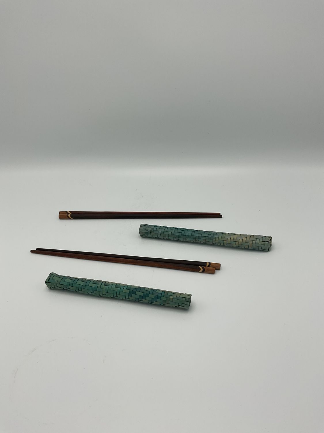 Chopsticks with woven case set of 2