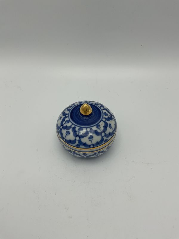 Benjarong Thai Mini Hand Painted Jar 2.5x2.5