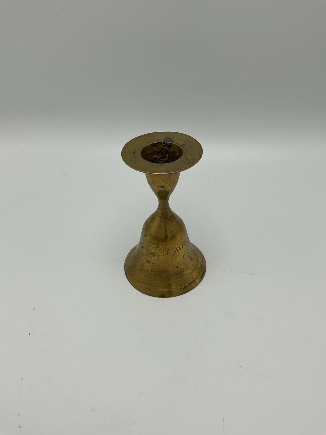 Brass bell with etching