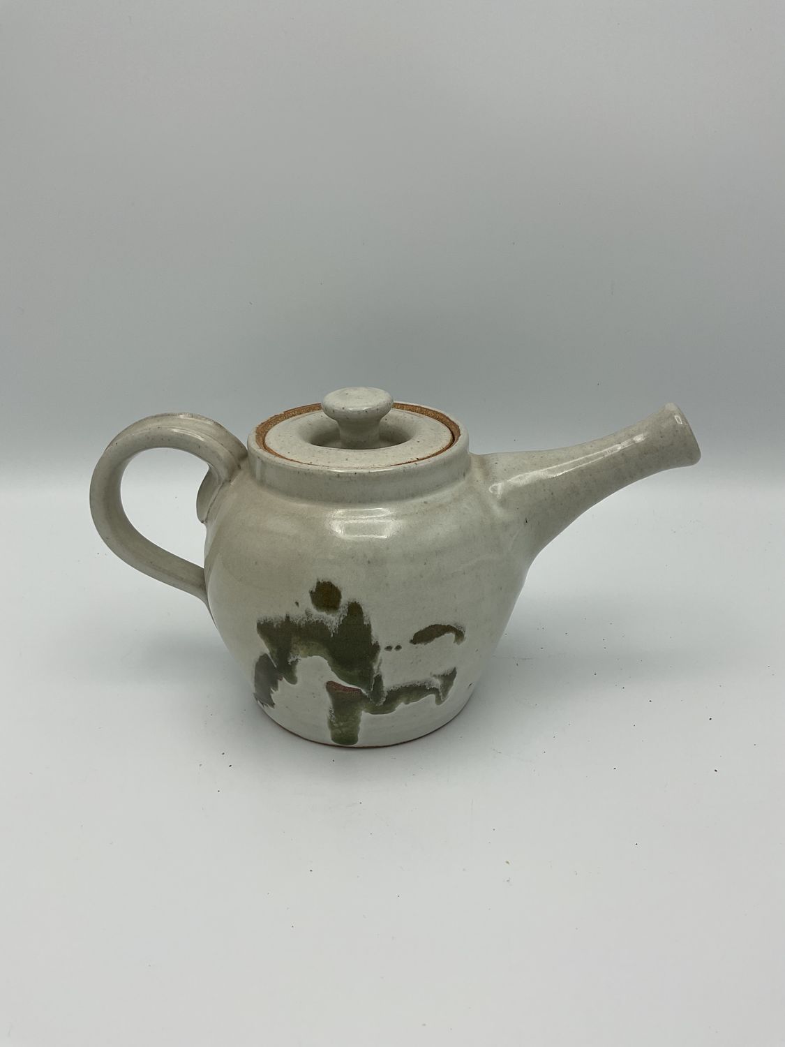 Kelly McCarty grey teapot w/ splatter design
