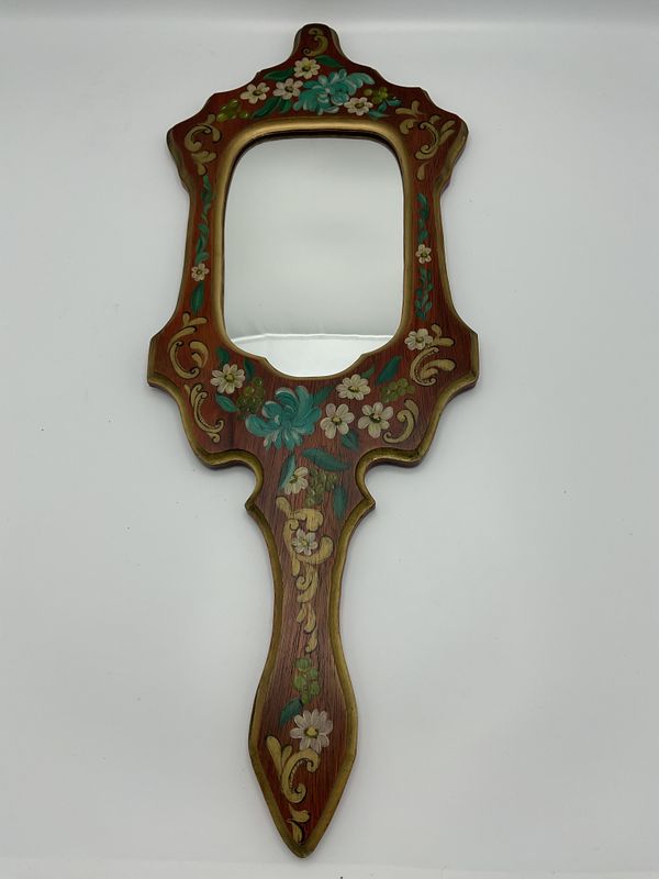 Rosemaling Hand-Painted Mirror