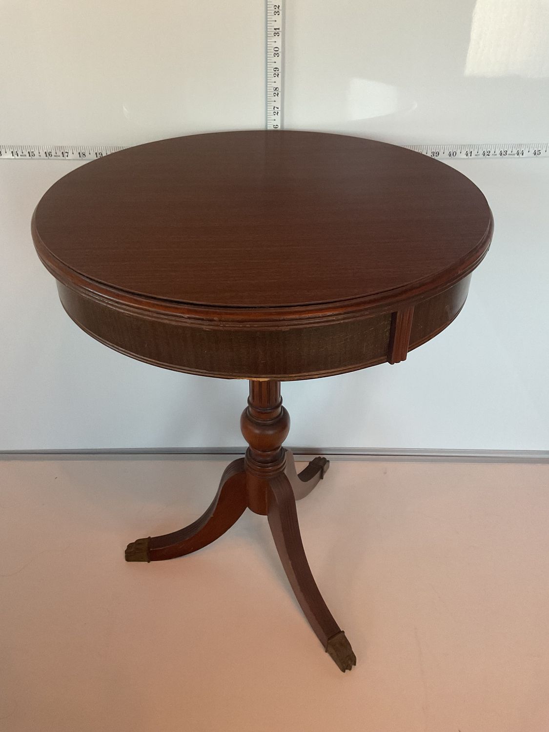 Brass Claw Feet Vintage Round Table