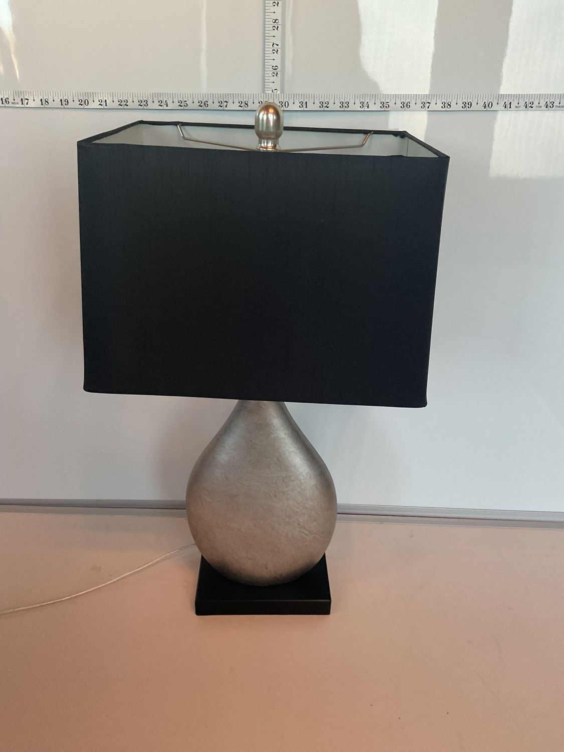 Pair of Silver Teardrop Table Lamp