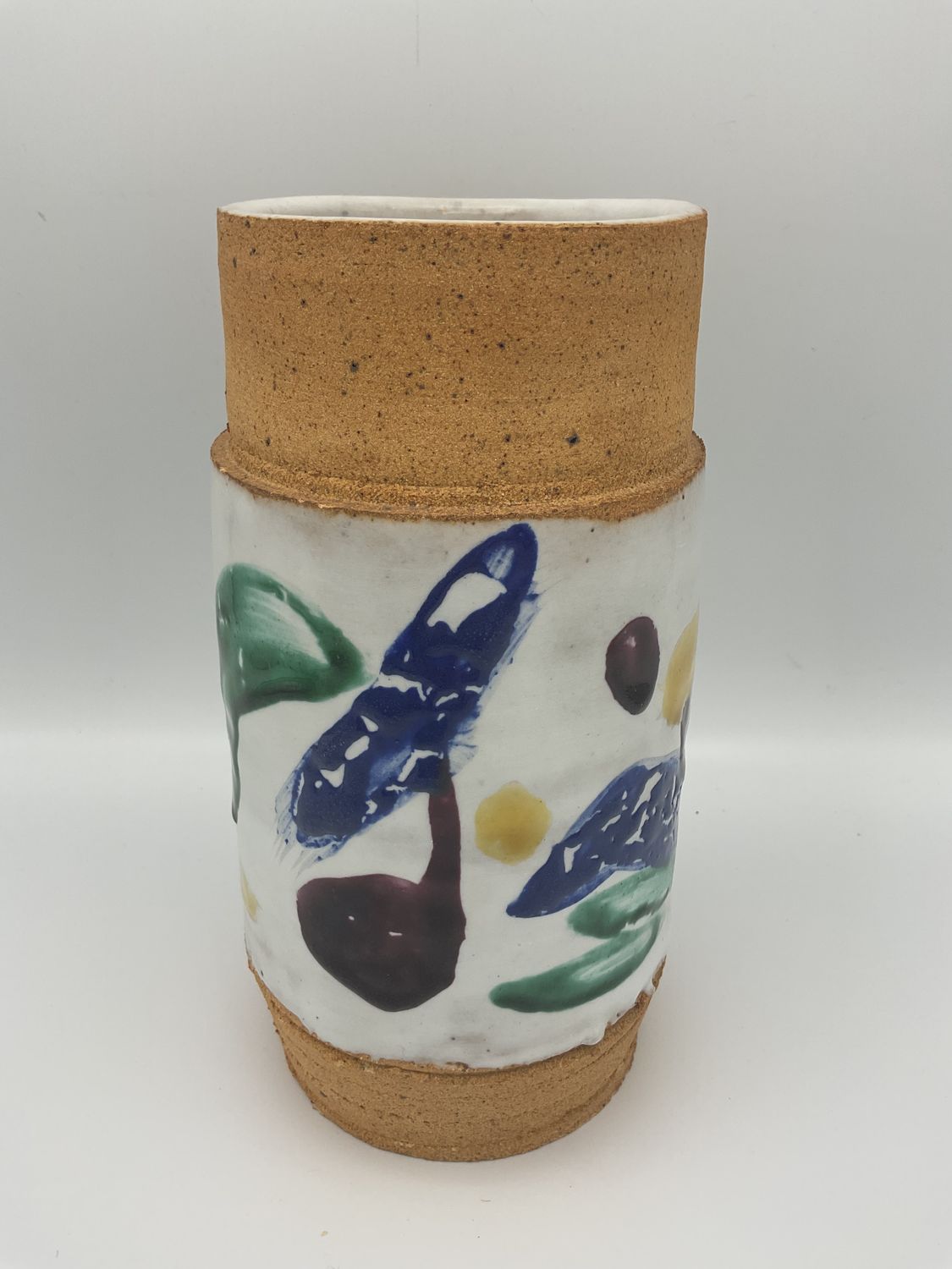 Colorful Abstract Glaze Cylinder Vase