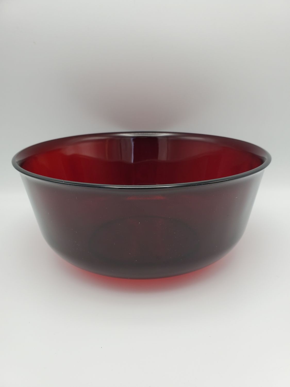 Vintage Ruby Red Glass Mixing / Serving Bowl