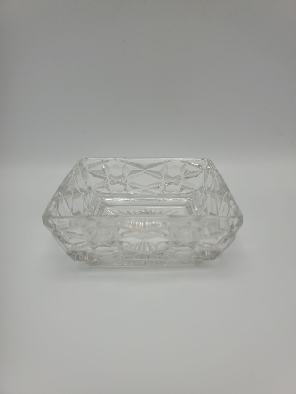 Pair of Square Vintage Glass Dish