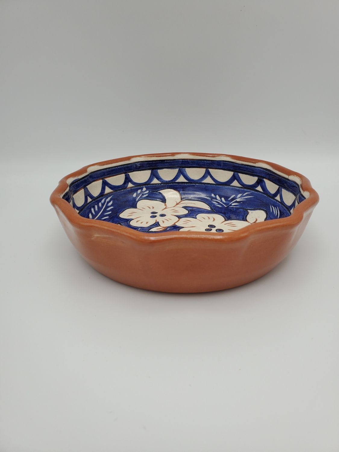 Olaria Hand Painted Flowers Bowl