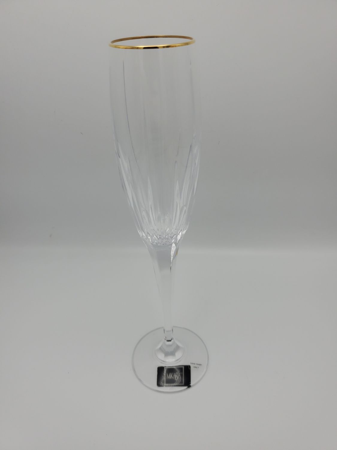Mikasa Crystal Gold-Rim Champagne Flute