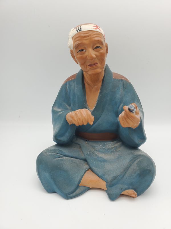 Hakata Urasaki Fish Skewer Vintage Figurine