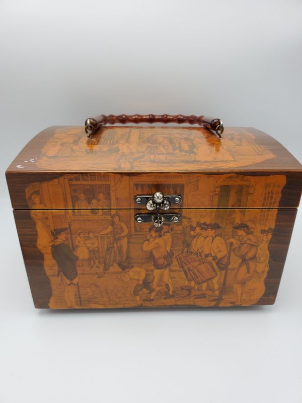 Eunice Shirk Vintage Square Wood Box Purse