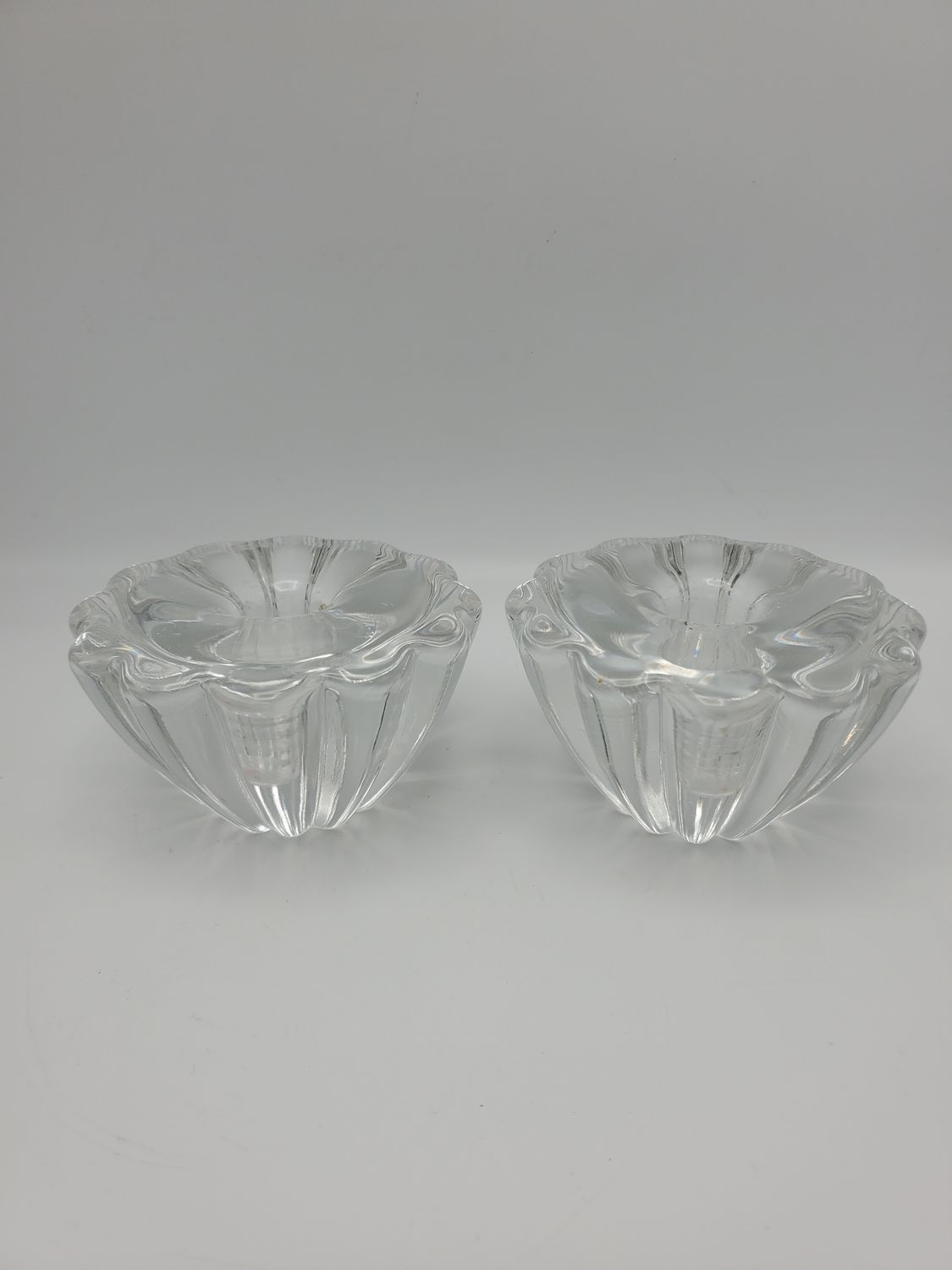Orrefors Stella Pair Candlestick Holders