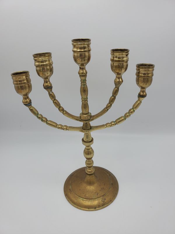Solid Brass 5-Arm Vintage Candelabra