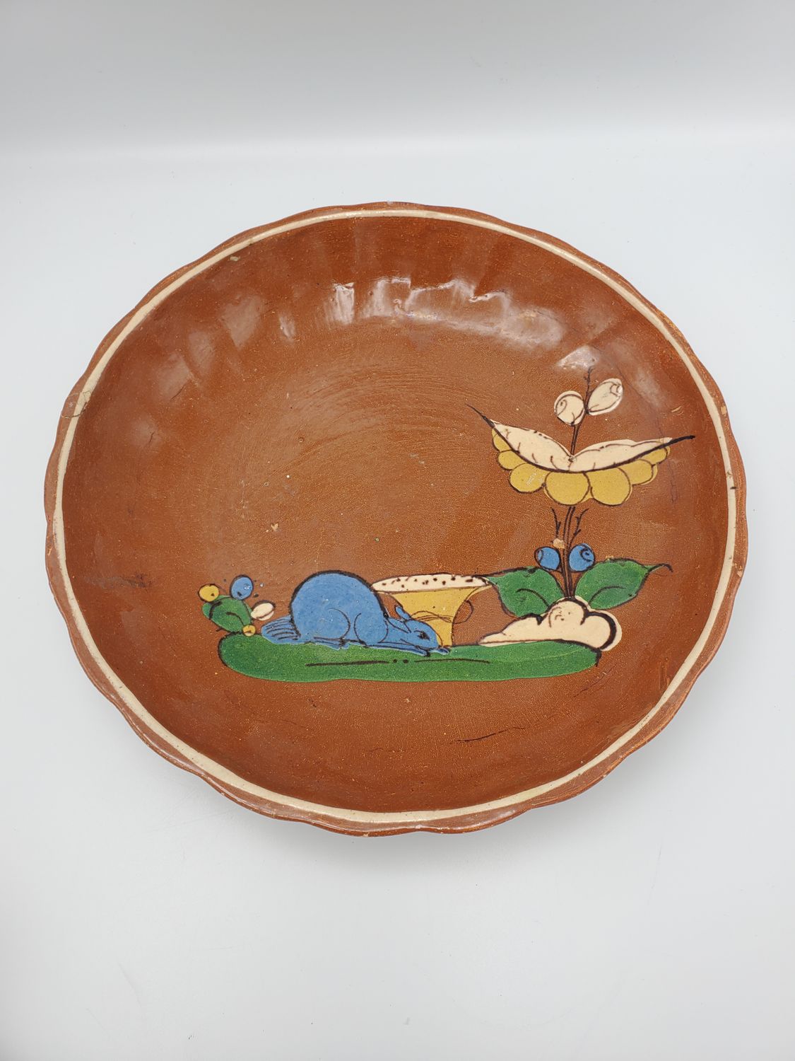 Tlaquepaque Mexican Vintage Pottery Bowl