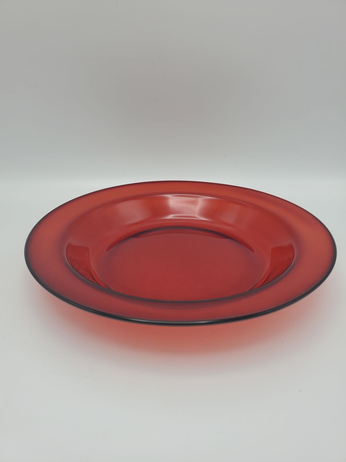 Red Glass Dish Set
