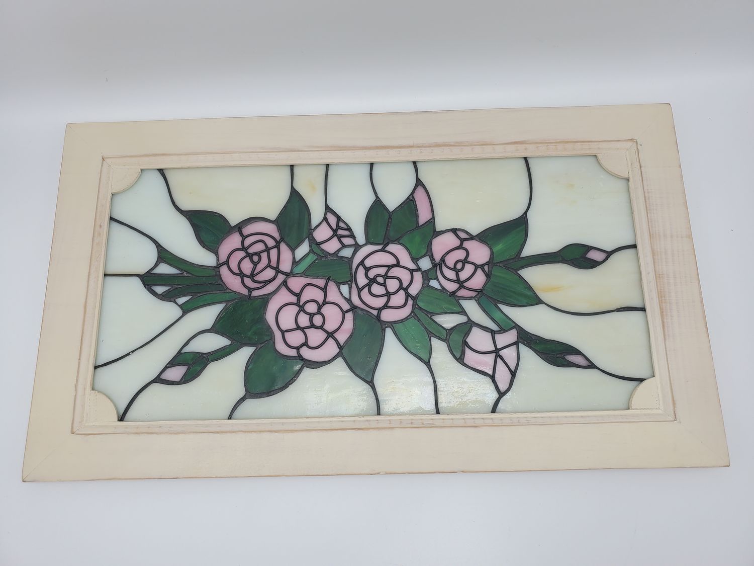 Flowers stained glass window