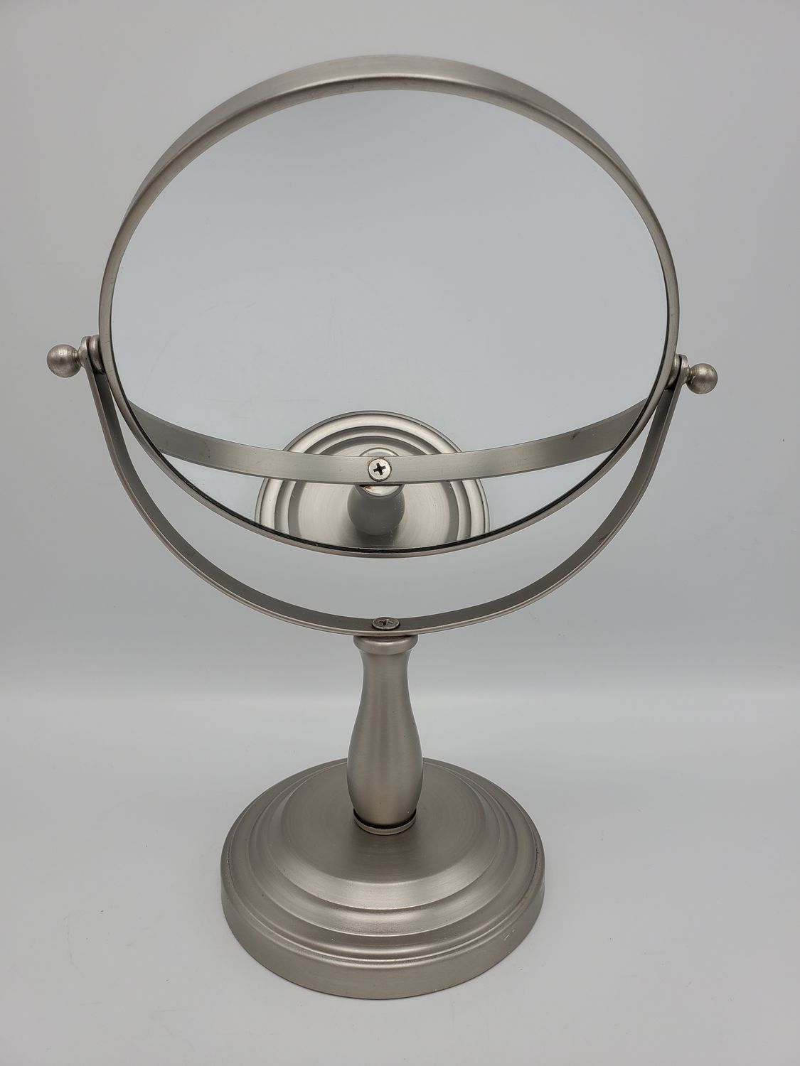 Satin Nickel magnified make up mirror