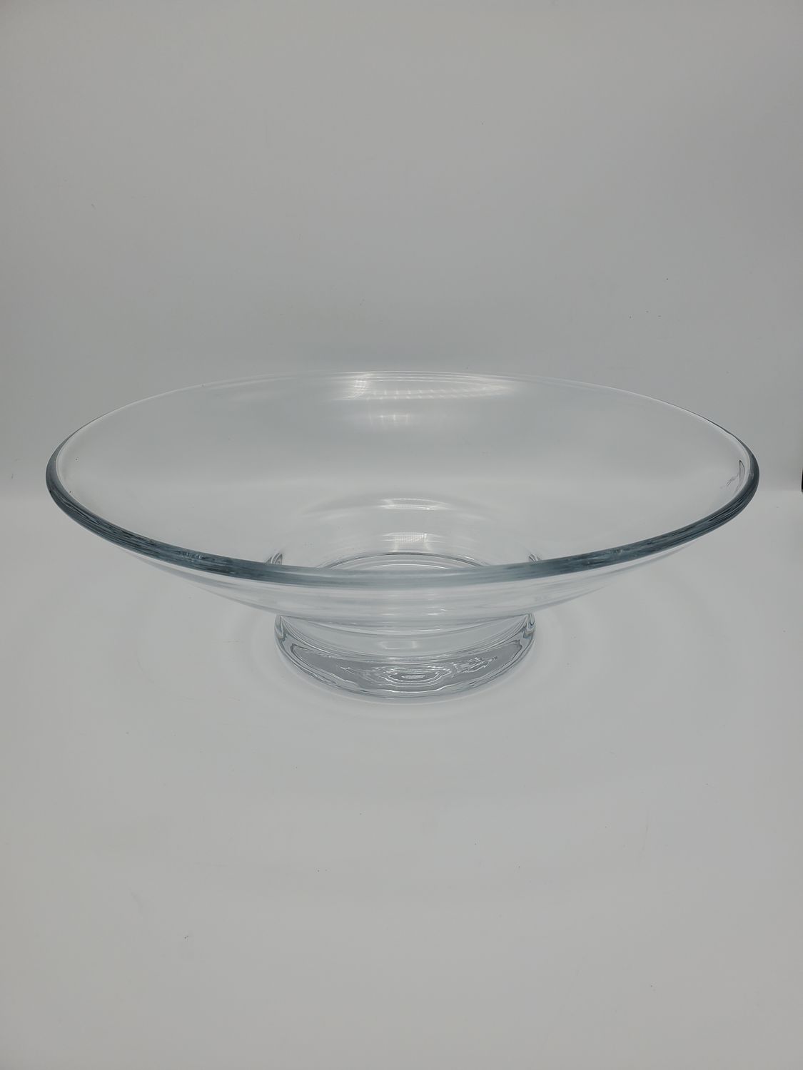 Large Clear Glass Footed Centerpiece Bowl
