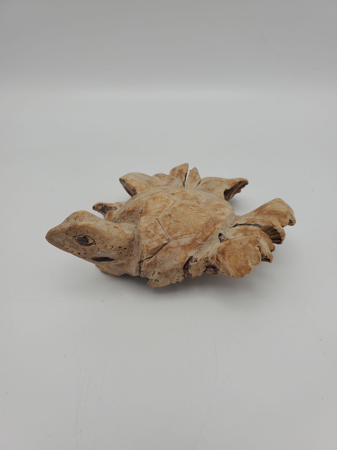 Turtle Hand Carved Vintage Burl Wood Figurine