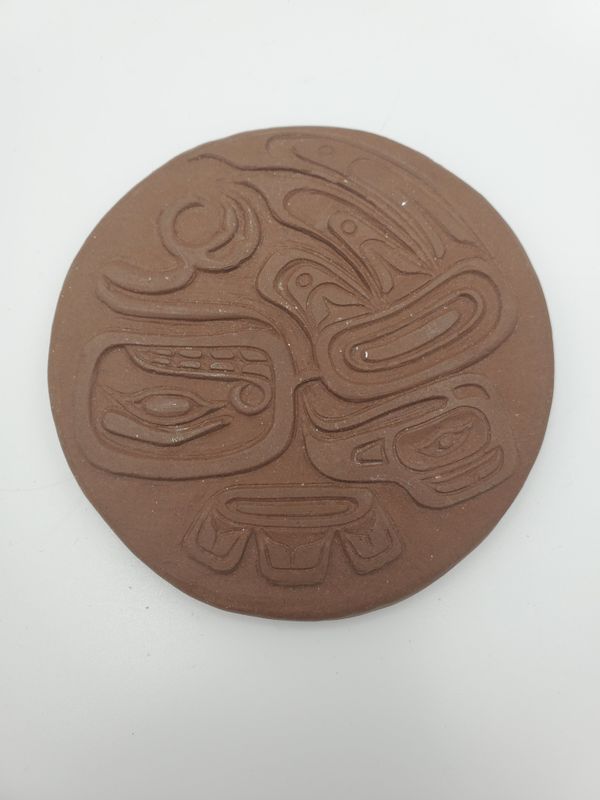 Bird Native American Vintage Terracotta Coaster