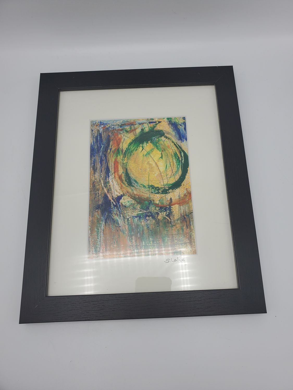 Sandra Glazer Lake, The Green Ring Framed Painting