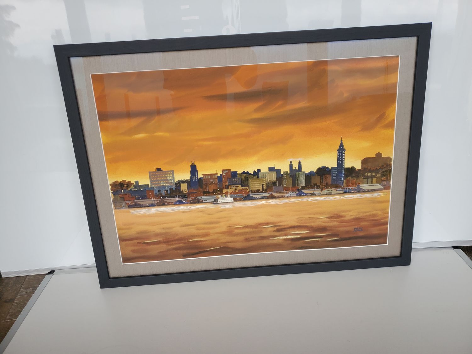 Perry Acker Framed Cityscape
