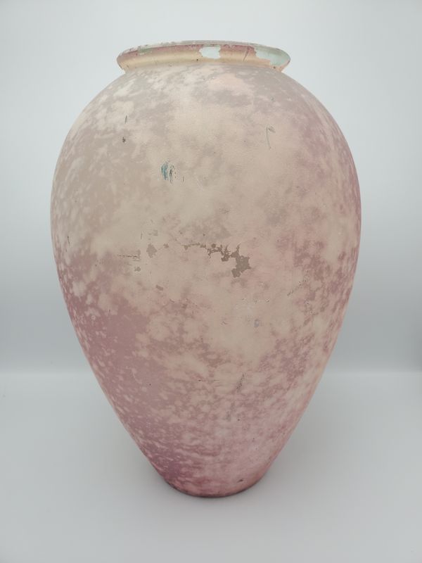 Frosted Pink Speckled Vintage Vase